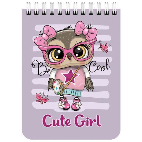 Блокнот 40л А6 108х145мм клетка гребень Зверята BRAUBERG 1/6/96