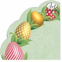 Салфетки 3-сл d 32 см  Rondo Пасхальный венок (12) 1/15 Салфетки 3-сл d 32 см  Rondo Пасхальный венок (12) 1/15