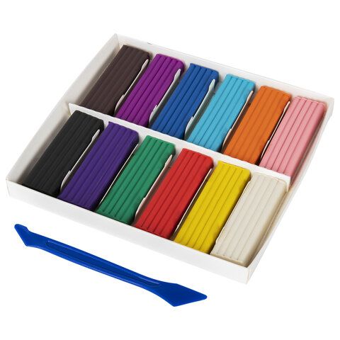 Пластилин 12цв 240г классический, стек Эники-Беники ПИФАГОР 1/16