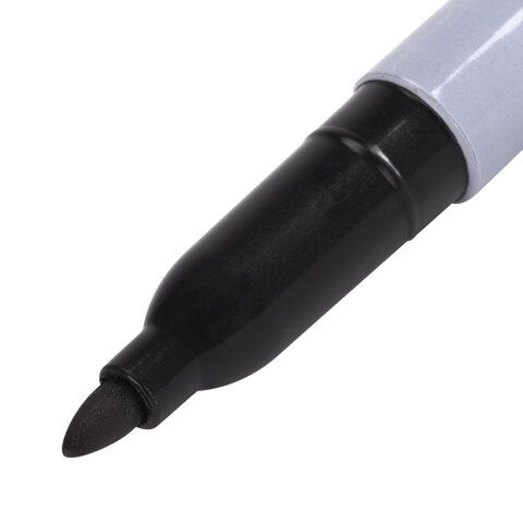 Маркер перманентный черный 2мм эргон.корпус, круглый наконечник STAFF 1/12