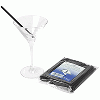 Трубочки для коктейля 125х5 мартини черные (100шт) 1/200 