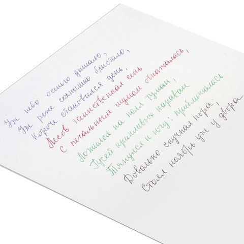 Набор шариковых ручек 4цв корпус прозр узел 1мм линия 0,5мм европодвес STAFF С-51 1/48