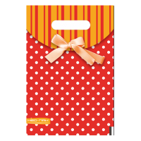 Пакет с вырубной ручкой (20х30)-30 Горошек с бантом Нео-Пак 100/3000