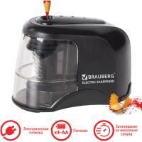 Точилка электрическая питание от 4 батареек АА спиралевидное лезвие JET Brauberg 1/12