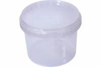 Ведро пищевое прозрачное 0,55л с крышкой 100/100 