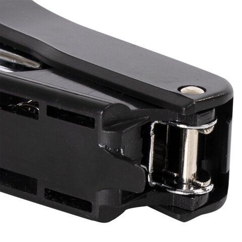 Степлер №10 до 12 листов,  с антистеплером, черный STAFF Profit