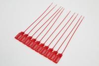 Пломба пласт. номерная, самофиксир., длина рабочей части 220 мм, красная 10/1000