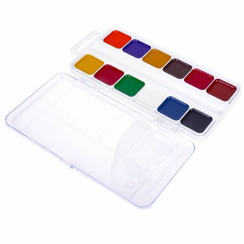 Краски акварельные 12цв медовые Веселый Шмель ЮНЛАНДИЯ 1/12