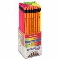 Карандаш ч/гр HB с резинкой, ассорти BRAUBERG PREMIUM TURKEY 1/72 