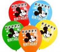 Воздушные шары Happy Birthday Мышонок 5шт 1/300