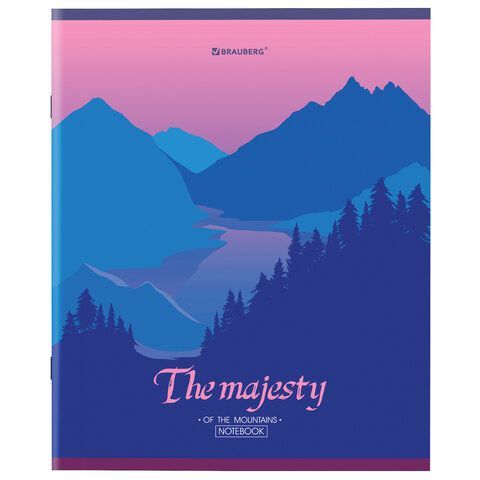 Тетрадь 48л А5  клетка обложка картон Majesty BRAUBERG 1/10/100